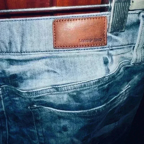 Lands End size 14 tie dye denim jeans . Straight leg high rise. EUC. - Picture 12 of 12